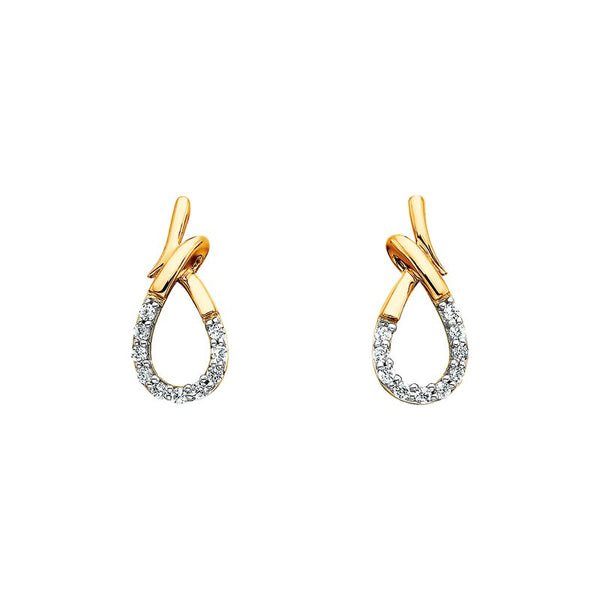 Sale! Diamond Teardrop Earrings .10tw