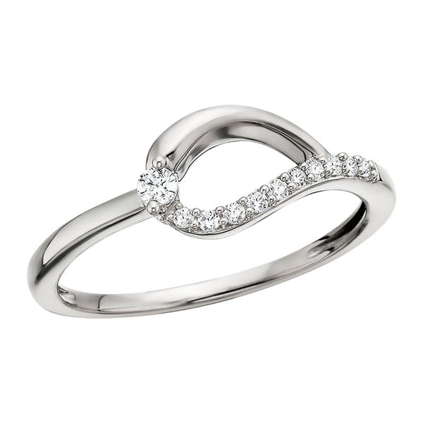 Sale! Diamond Teardrop Ring .12tw