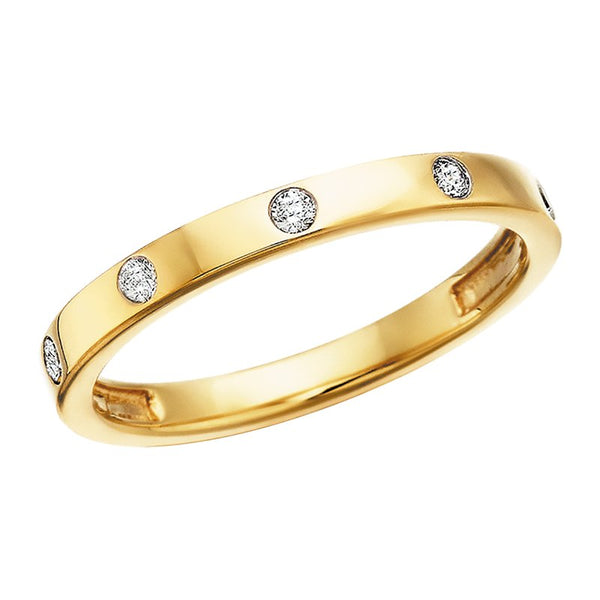 Sale! Flush Set Diamond Band .10TW
