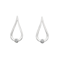 Sale! SS Diamond Teardrop Earrings