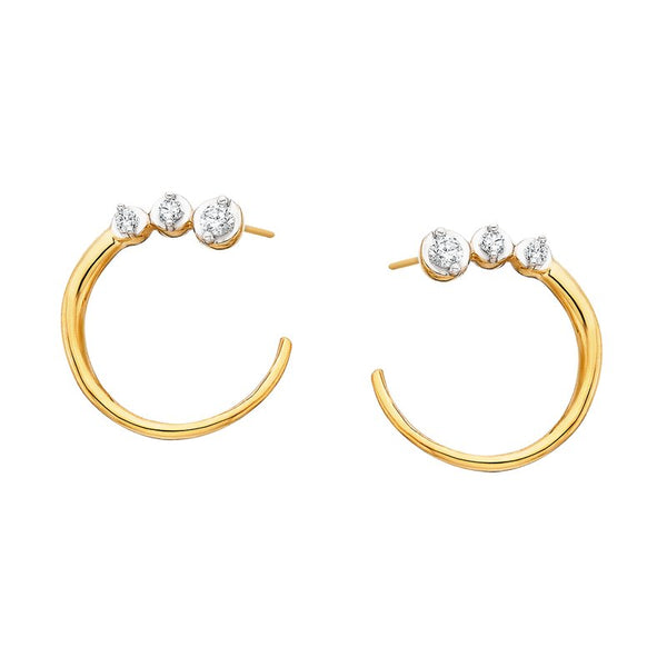 Sale! Front to Back Diamond Hoops .11tw