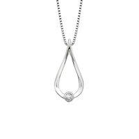 Sale! SS Diamond Teardrop Pendant