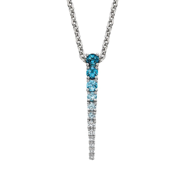 Sale! Blue Topaz Icicle Pendant