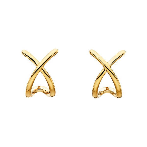 Sale! Gold Vermeil Crossover Earring