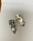 Sterling Silver and Turquoise Native American Kachina Figure Post Earrings