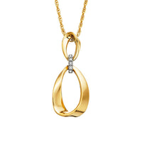 Sale! Diamond Loop Pendant .03tw