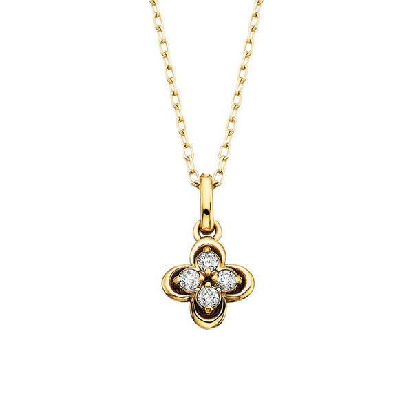 Sale! Quatrefoil Pendant .08tw