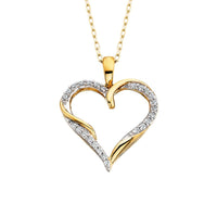 Sale! Diamond Heart Pendant .16tw