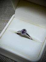 10K White Gold L.C. Alexandrite Oval Halo Ring