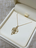 14K Yellow Gold Angel Necklace