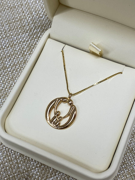 14K Yellow Gold Family Necklace