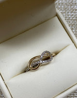 10K Yellow Gold .10tw Diamond Infinity Ring