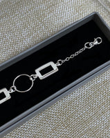 Sterling Silver Rhodium Plated 7" Fancy Link Bracelet