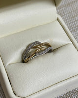 10K White/Yellow Gold .20tw Diamond Ring