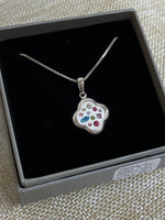 Sterling Silver Rhodium-Plated Stullex Crystal Necklace