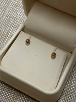 14K Yellow Gold Ball Earrings