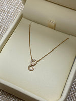 14K CZ Delicate Infinity Necklace