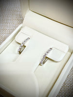 PURCHASE IN-STORE ONLY - 10K White Gold .50tw Diamond Hoop Earrings